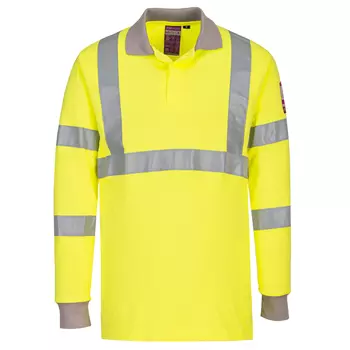 Portwest FR long-sleeved polo shirt, Hi-Vis Yellow
