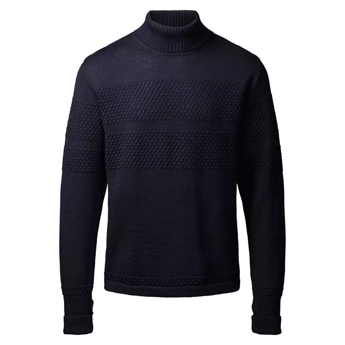 Clipper Saltum knitted turtleneck sweater, Captain Navy, large image number 0