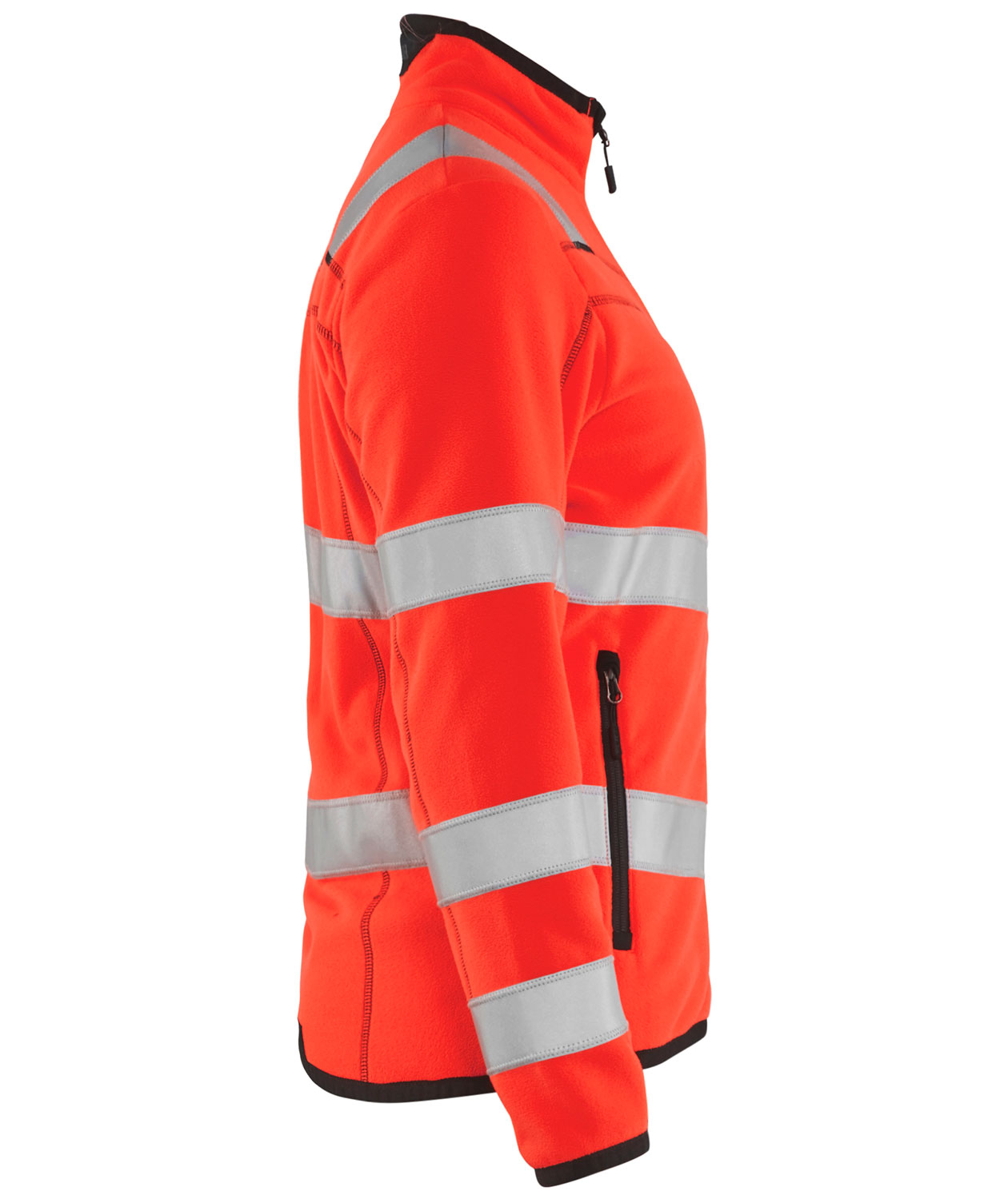 Bl&aring;kl&auml;der dame microfleece jakke, Hi-Vis R&oslash;d, large image number 2