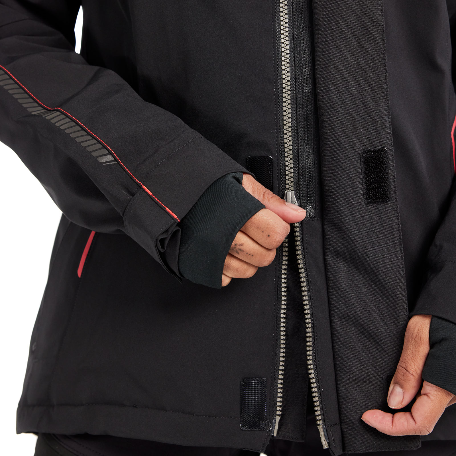 Bl&aring;kl&auml;der jacka full stretch dam, Svart/R&ouml;d, large image number 5