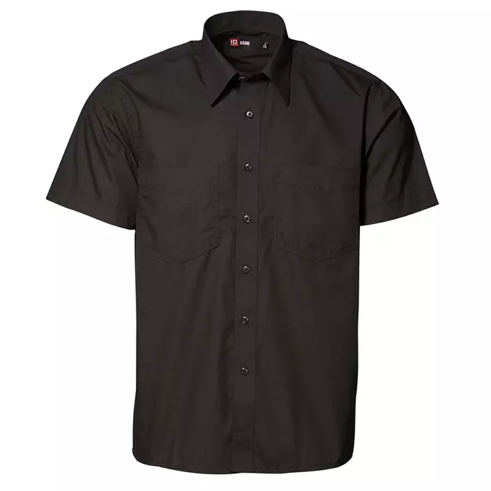 ID Game Comfort fit kortærmet arbejdsskjorte/caféskjorte, Sort, large image number 0