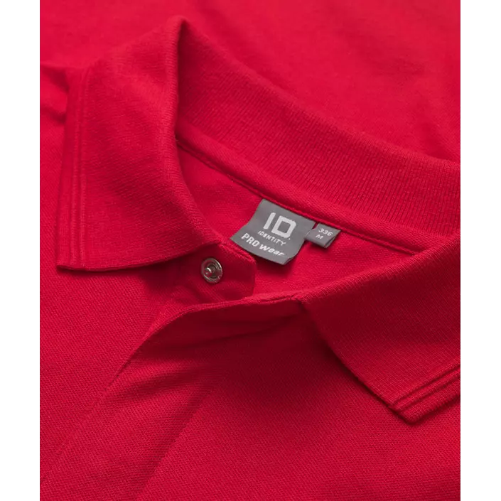 ID PRO Wear langermet Polo T-skjorte, Rød, large image number 3