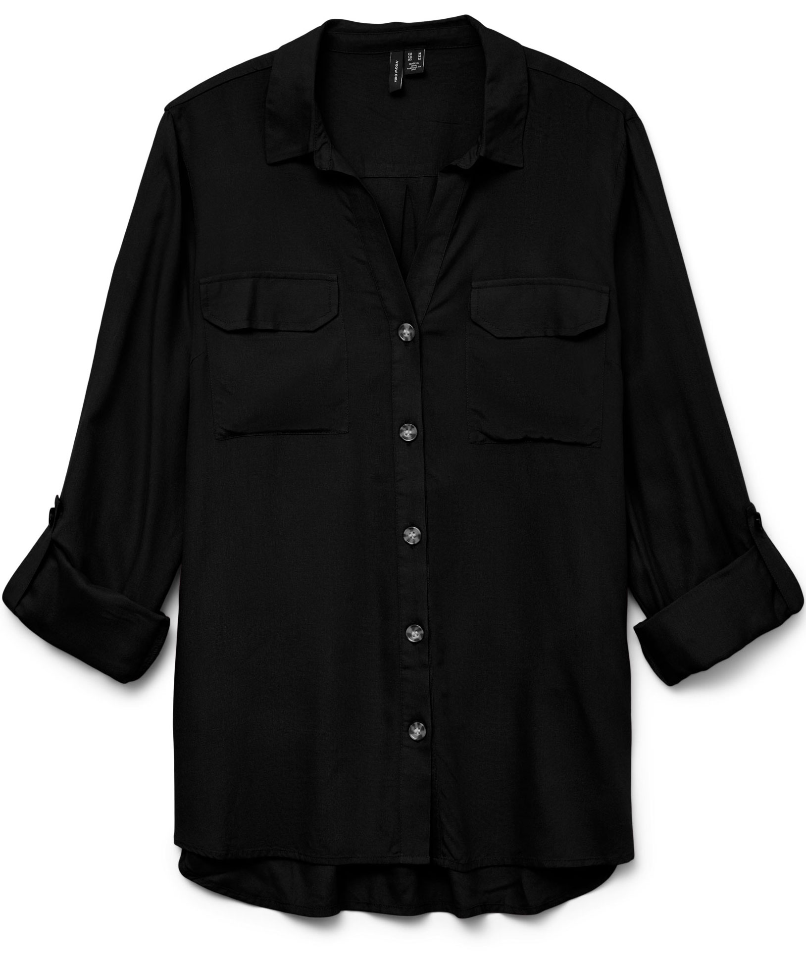 Vero Moda VMBUMPY dame skjorte, Black, Black, swatch