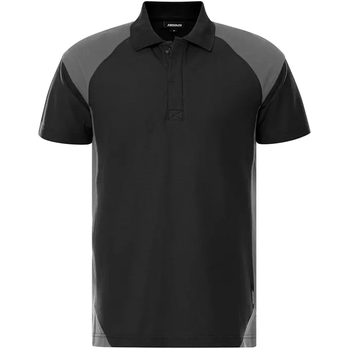 Fristads Heavy polo T-shirt 7047 GPM, Sort/Grå, large image number 0