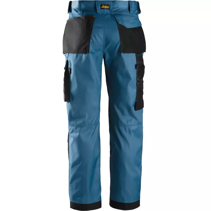 Snickers work trousers DuraTwill 3312, Ocean Blue/Black, large image number 1