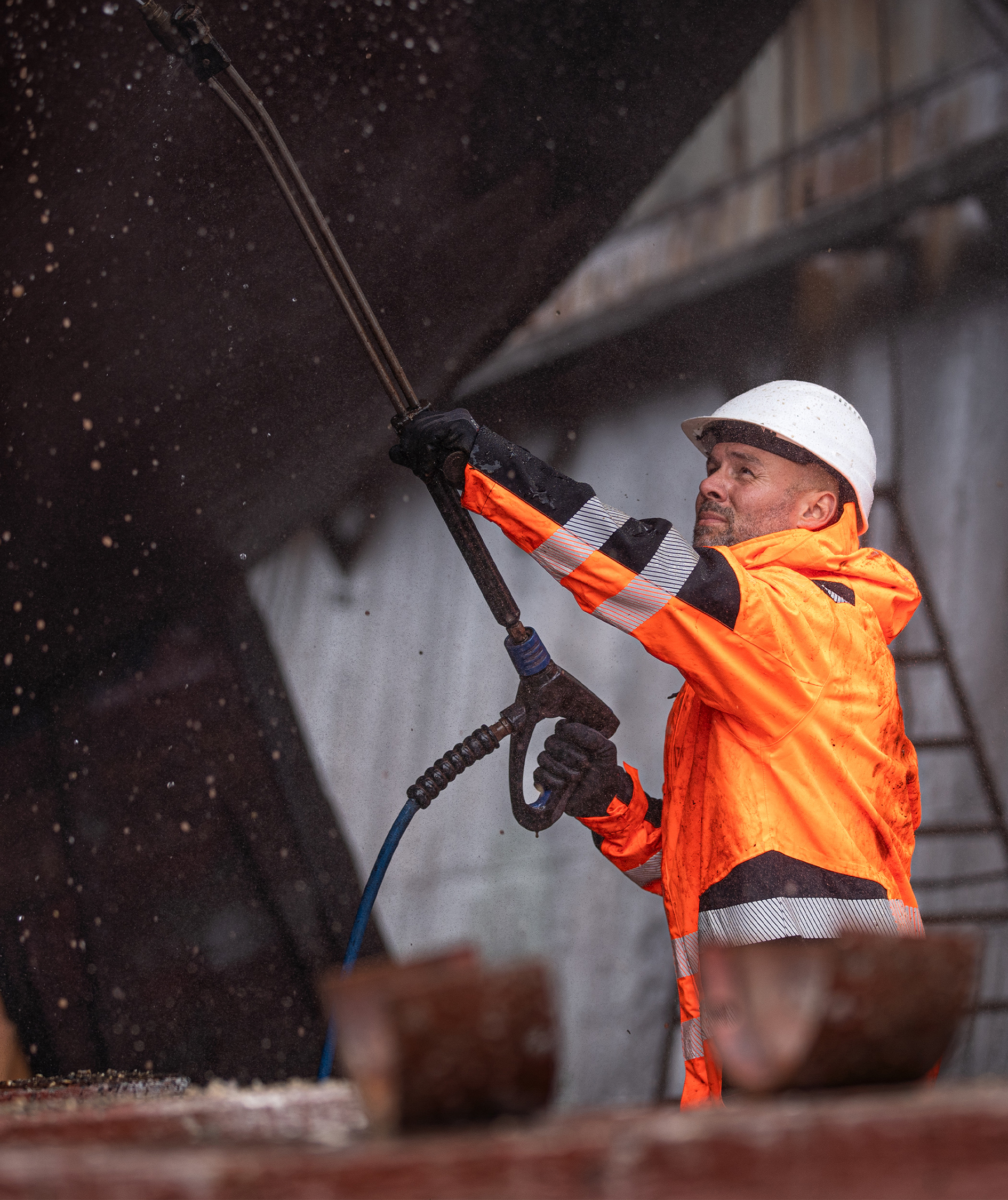 ELKA Visible Xtreme work jacket, Hi-Vis Orange/Black, large image number 3