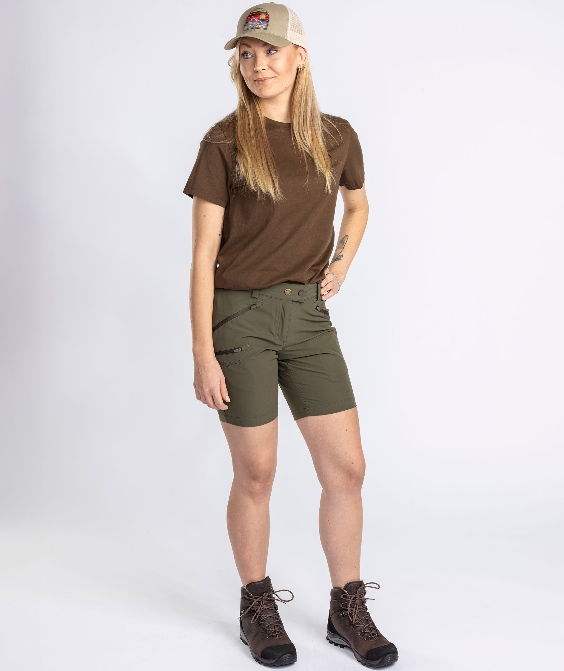 Pinewood&nbsp;Abisko Light dameshorts, Moss green, large image number 3
