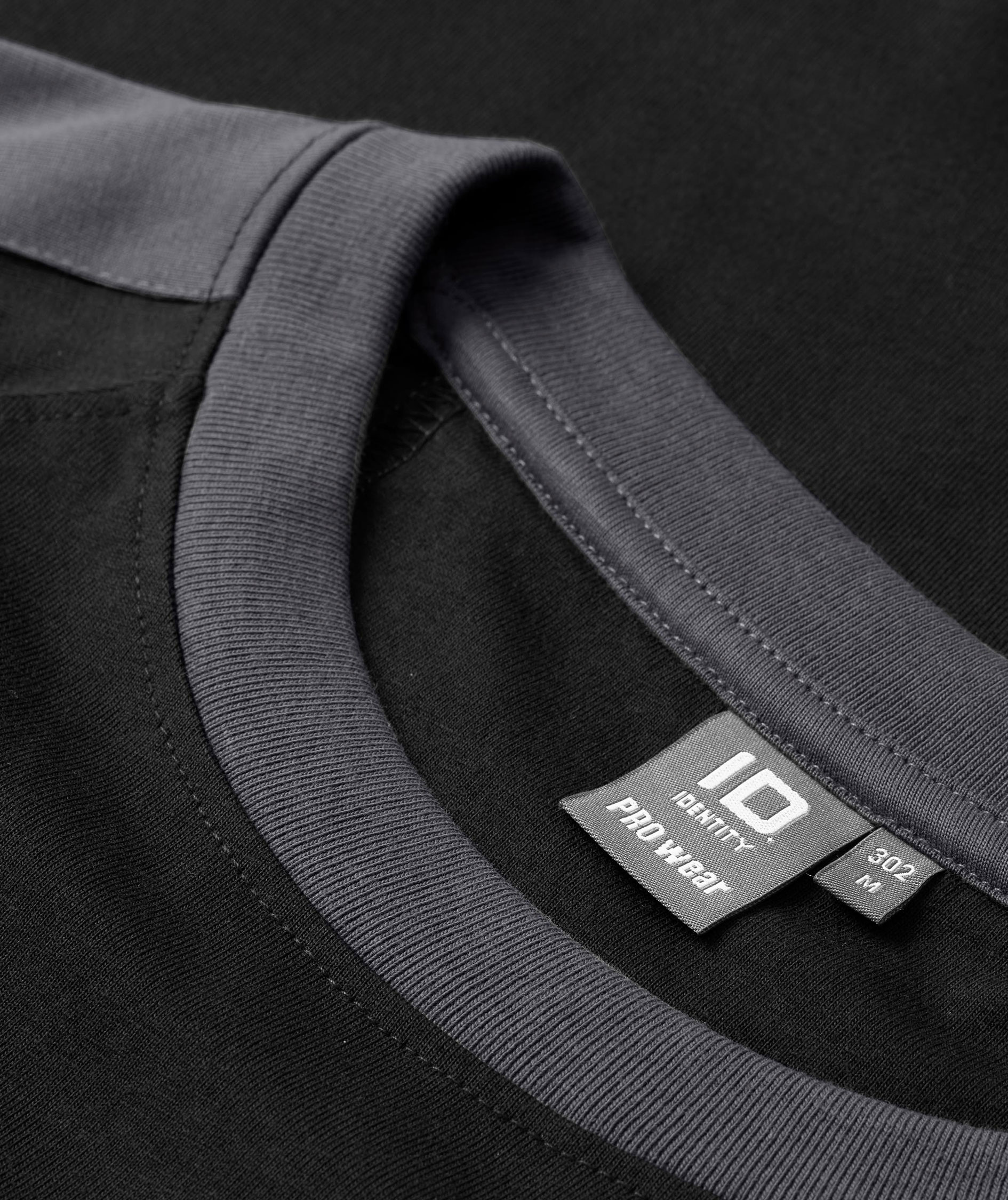 ID Pro Wear kontrast T-shirt, Svart, large image number 3