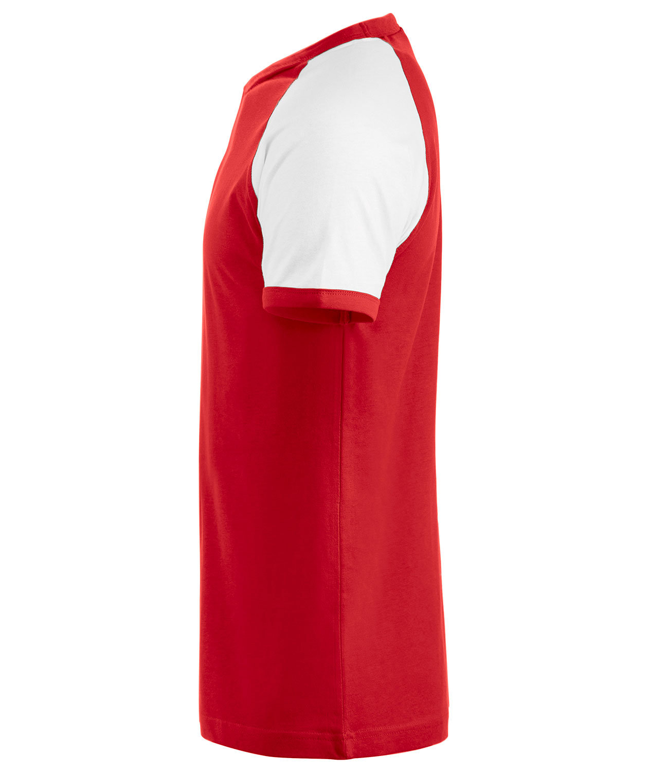 Clique Raglan T-shirt, Red/White, large image number 1