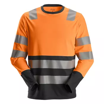 Snickers AllroundWork long-sleeved sweater 2433, Hi-Vis Orange/Black