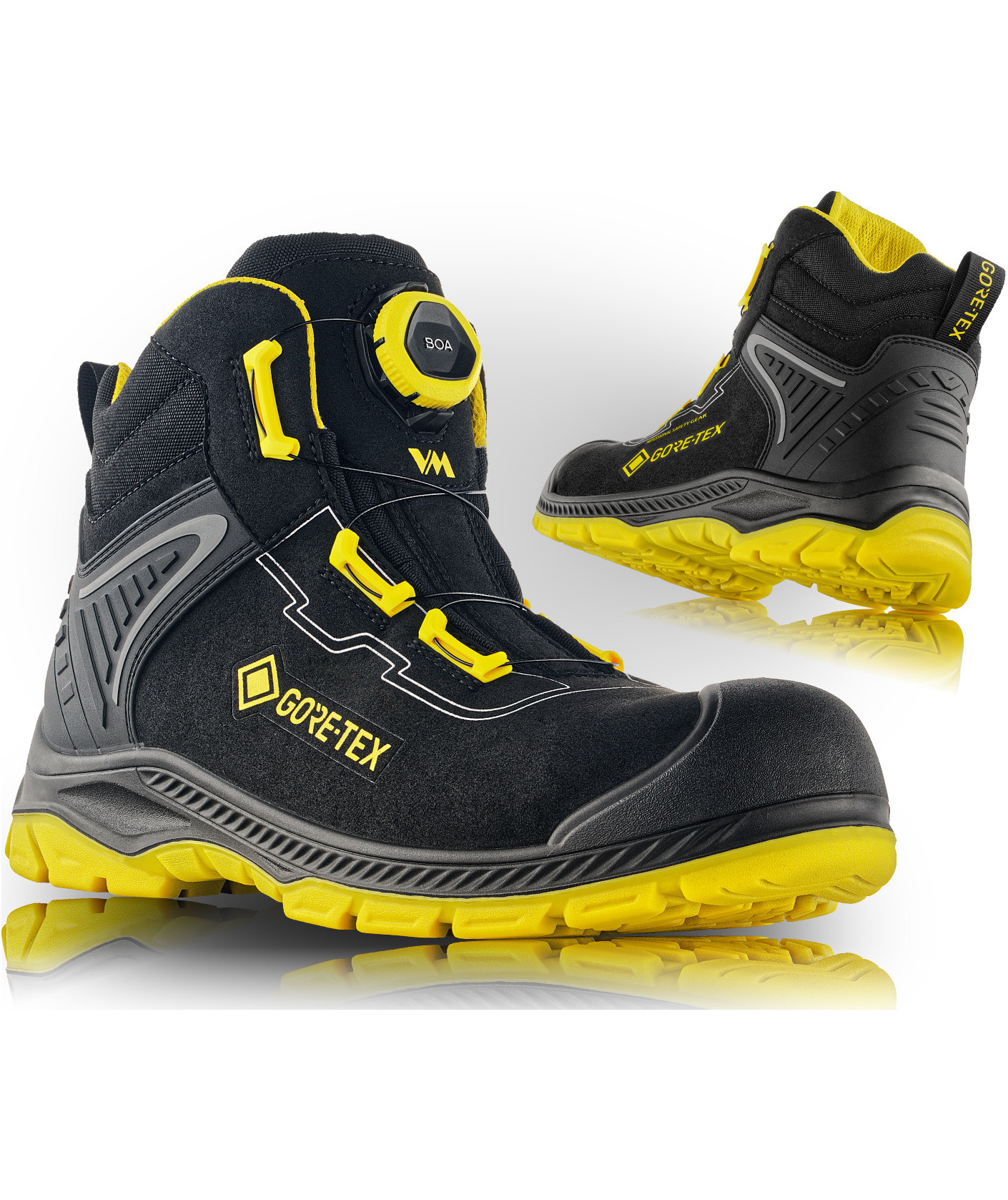 VM Footwear Liverpool safety boots S7L, Black/Yellow, large image number 2