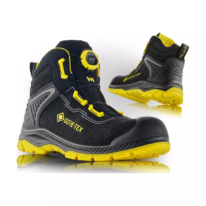 VM Footwear Liverpool skyddskängor S7L, Svart/Gul, large image number 2