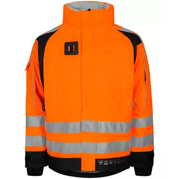 Lyngsøe rain jacket, Hi-Vis Orange/Black