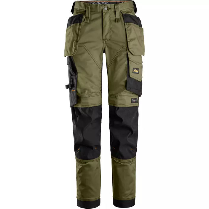 Snickers AllroundWork hantverksbyxa 6247 dam, Khaki Green/Black, large image number 0
