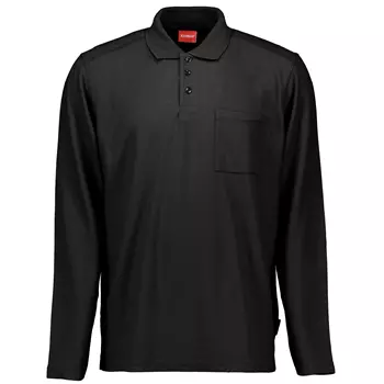 Kansas Match long-sleeved Polo shirt, Black