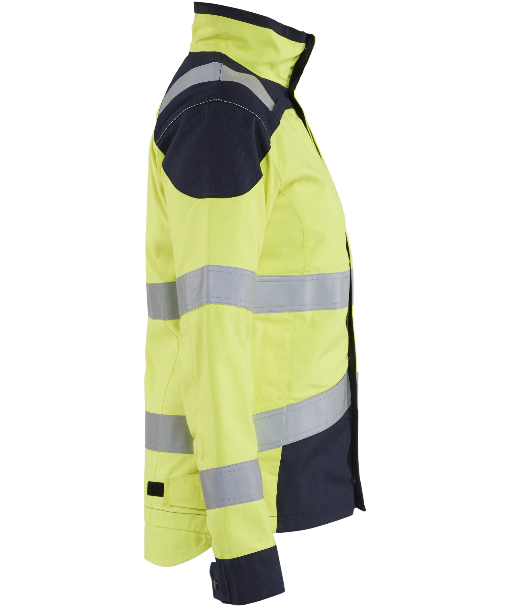 Bl&aring;kl&auml;der Multinorm arbetsjacka dam, Varsel gul/marinbl&aring;, large image number 3