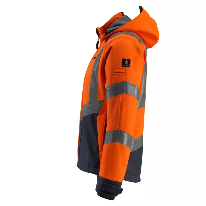 Mascot Safe Supreme Blackpool softshelljakke, Hi-Vis Orange/Mørk Marine, large image number 1