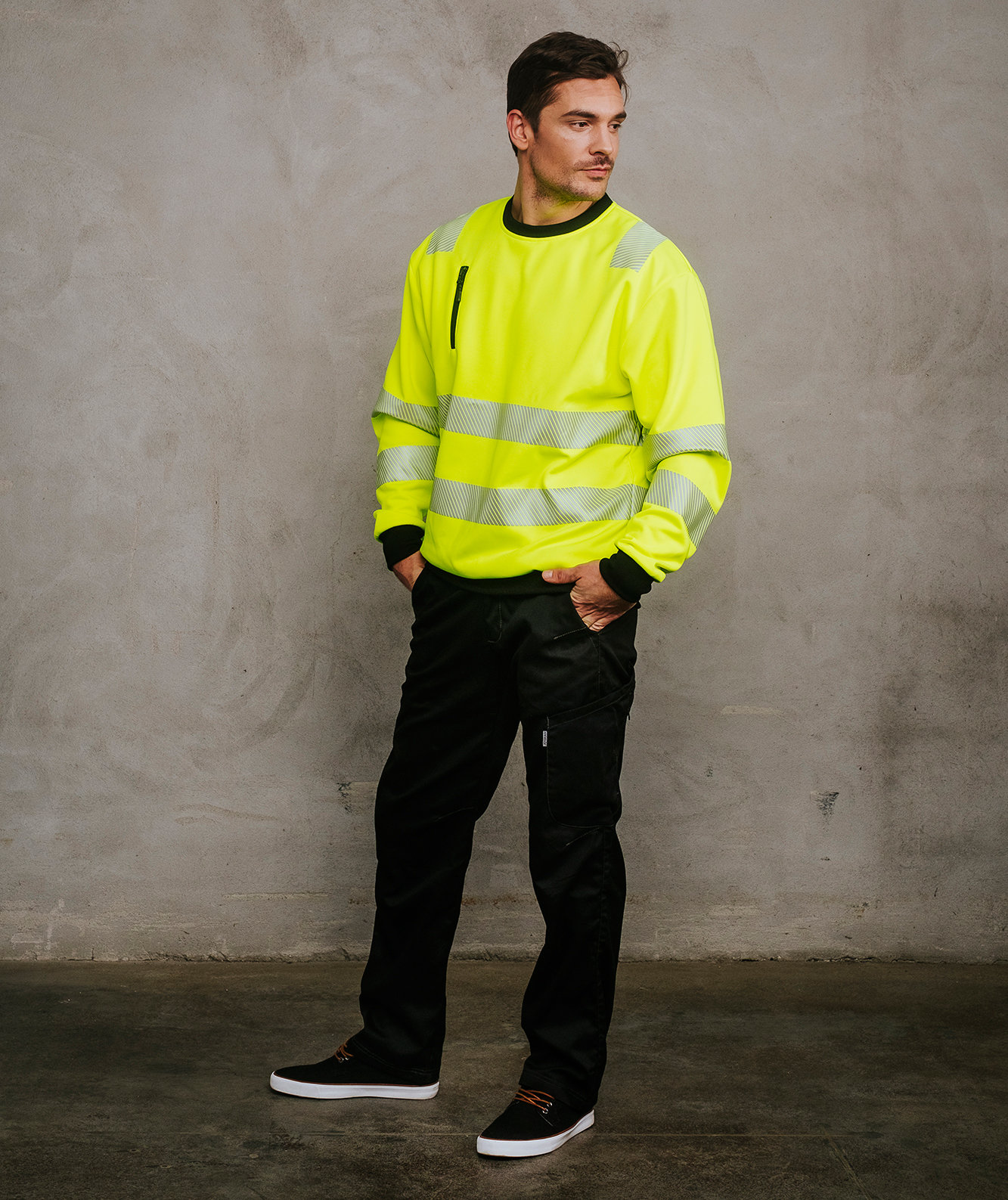 YOU Skoghall sweatshirt, Hi-Vis&nbsp;Gul