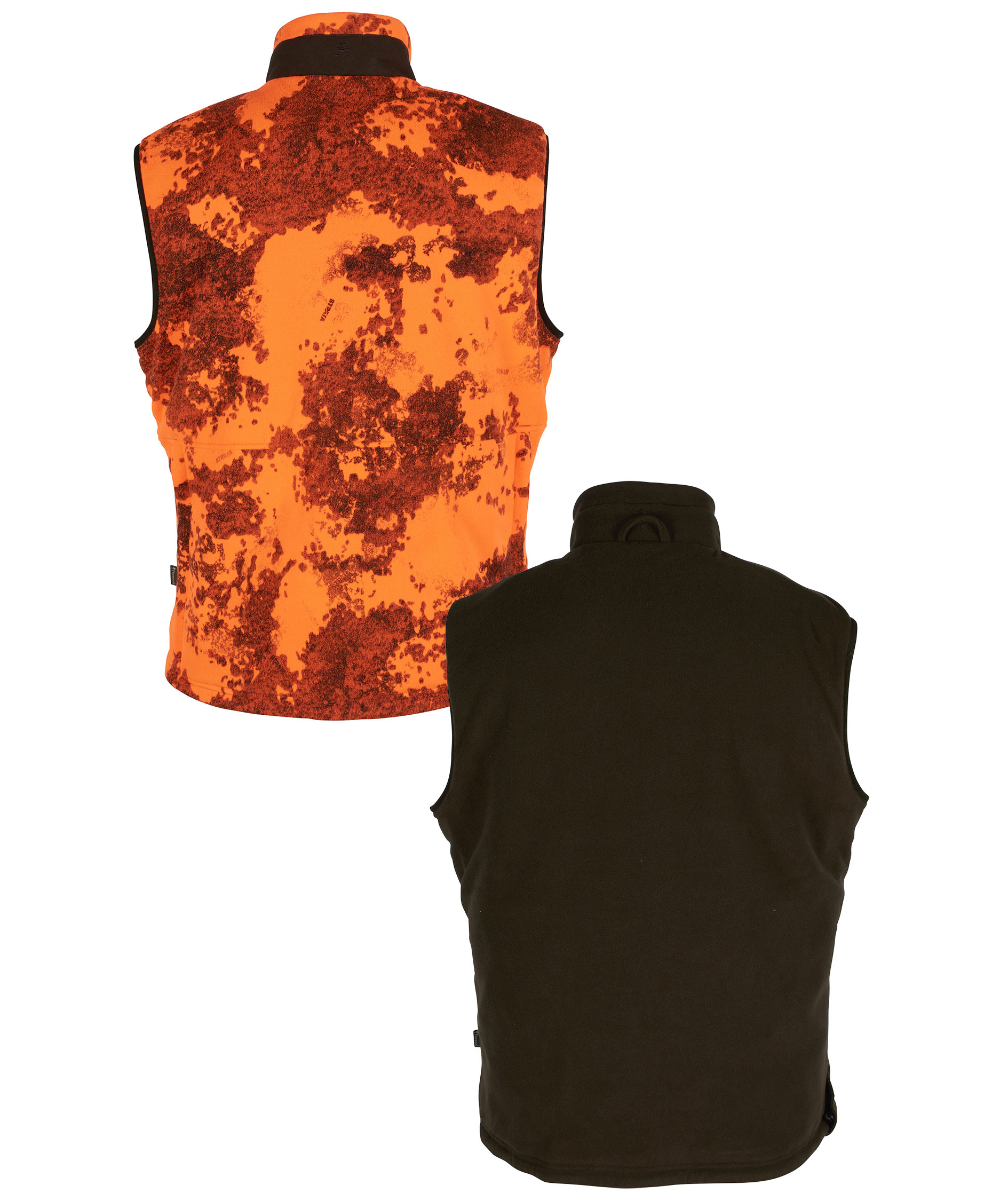 Pinewood&nbsp;Sm&aring;land vendbar fleecevest, Strata Blaze/Jagtgr&oslash;n, large image number 1