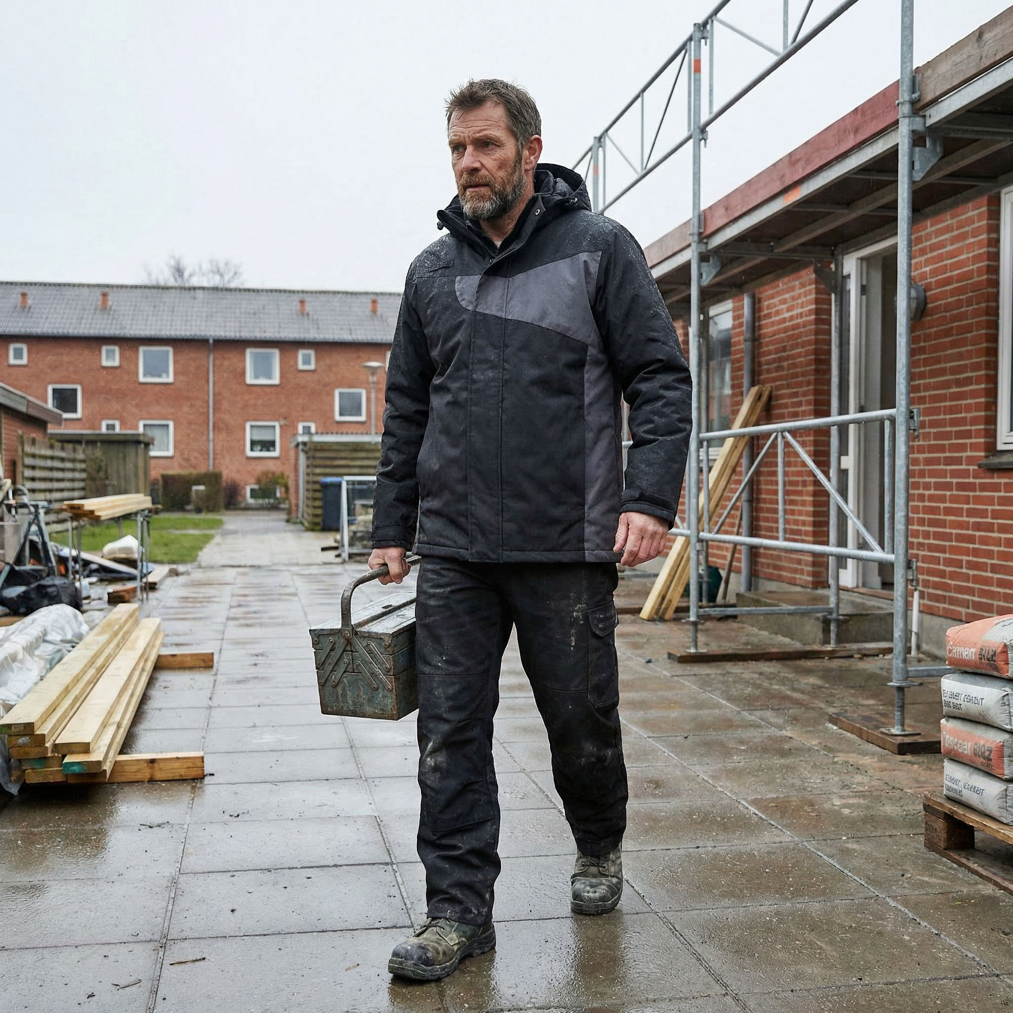 Portwest PW2 Winterjacke, Schwarz/Grau