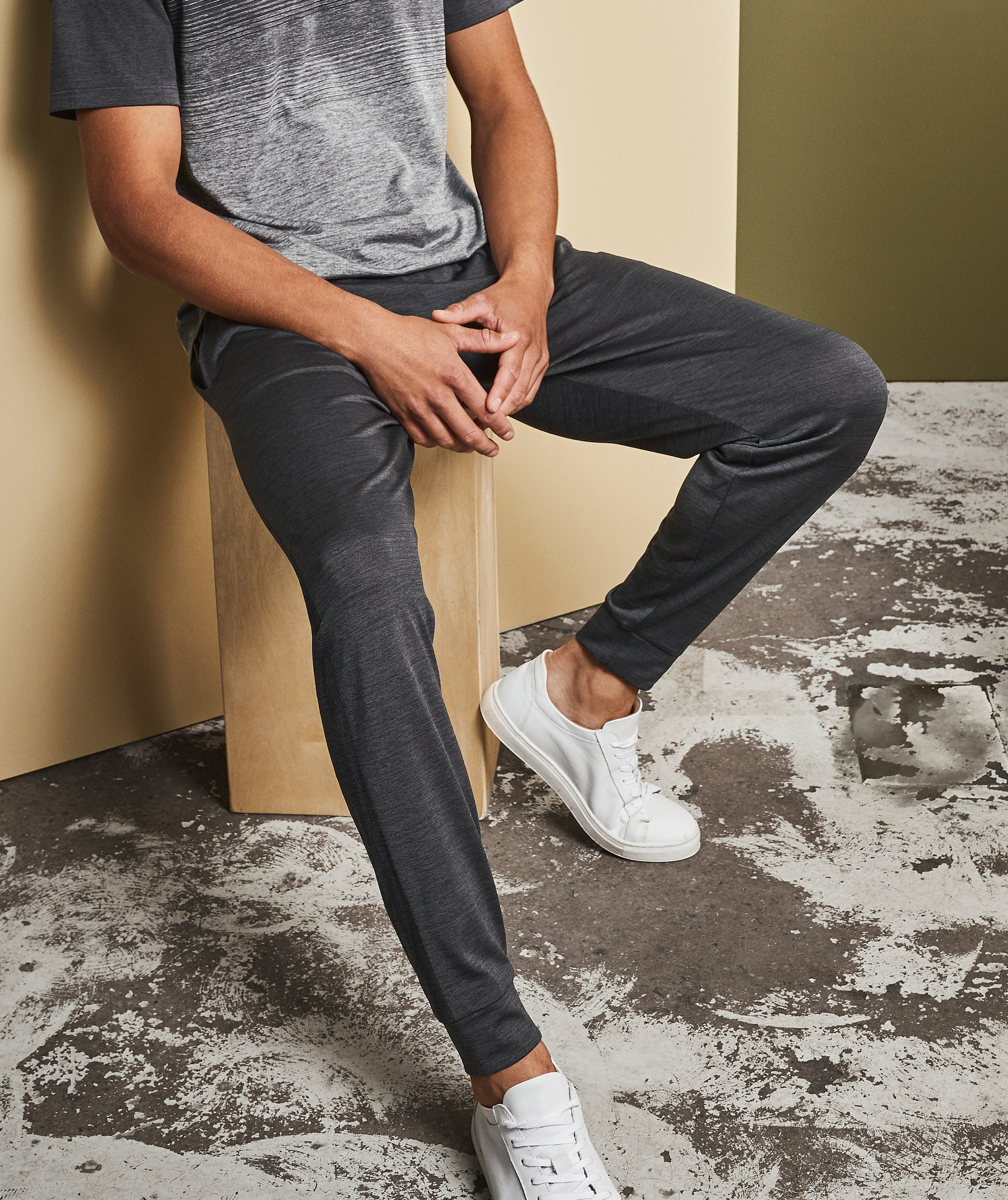 GEYSER s&oslash;ml&oslash;s sporty bukse, Grafittmelange, large image number 2