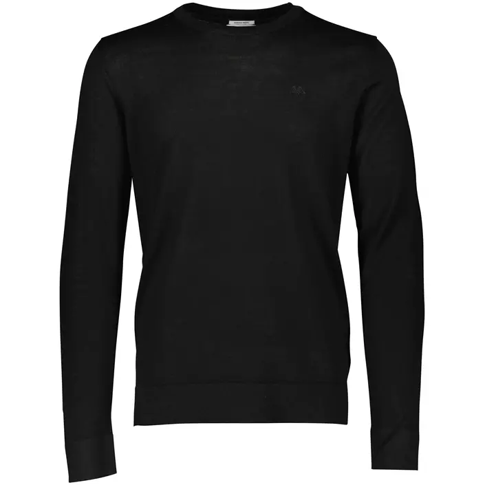 Lindbergh striktrøje med merinould, Black, large image number 0