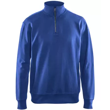 Blåkläder sweatshirt med kort lynlås, Koboltblå