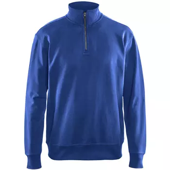 Blåkläder sweatshirt med kort blixtlås, Koboltblå