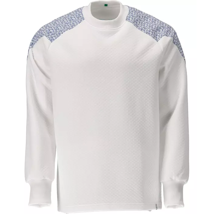 Mascot Food & Care Premium Performance HACCP-approved sweatshirt, White/Azureblue, large image number 0