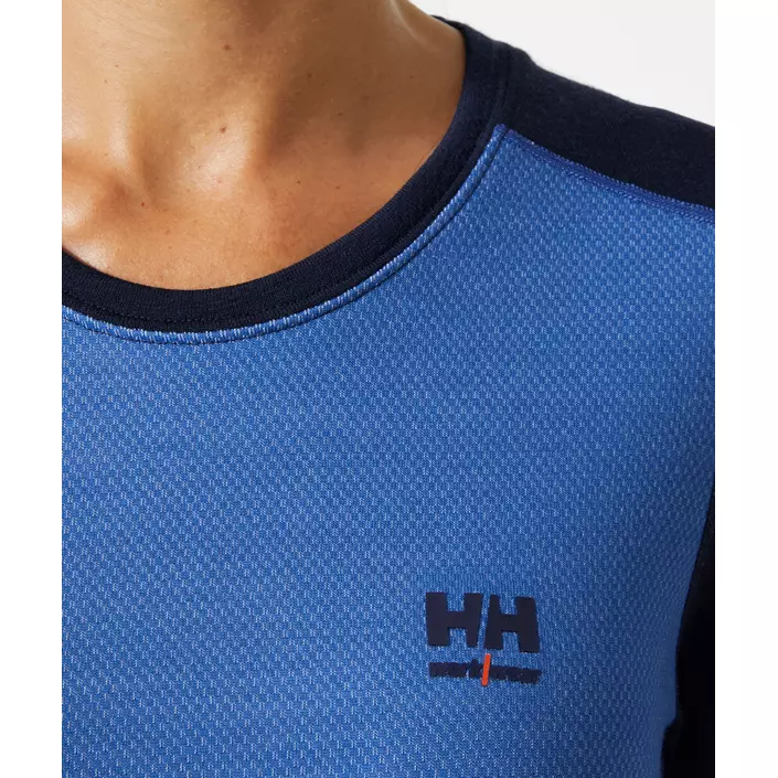 Helly Hansen Lifa Damen Thermounterhemd mit Merinowolle, Navy/Stone blue, large image number 4