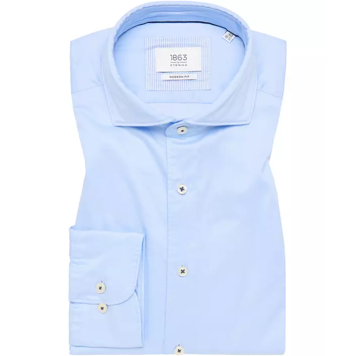 Eterna Soft Tailoring Modern fit skjorte, Light blue, large image number 4