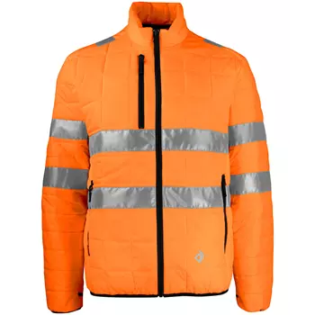 ProJob quilted work jacket 6444, Hi-Vis Orange/Black