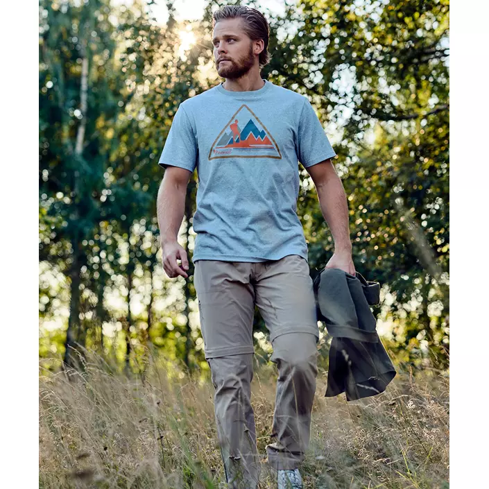 Pinewood Outdoor Trekker T-shirt, Light Grey Melange, large image number 2