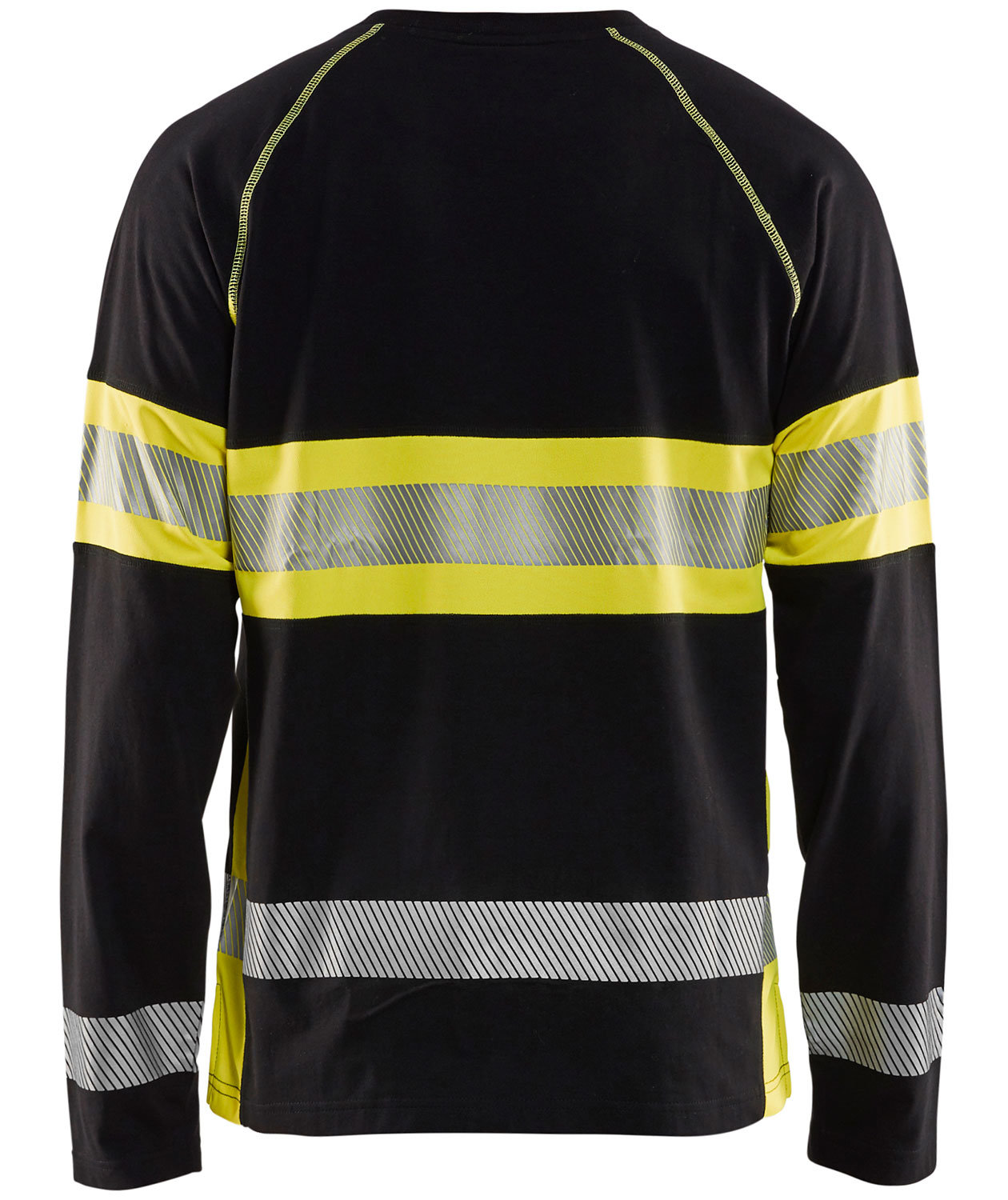 Bl&aring;kl&auml;der lang&aelig;rmet T-shirt, Sort/Hi-Vis Gul, large image number 1