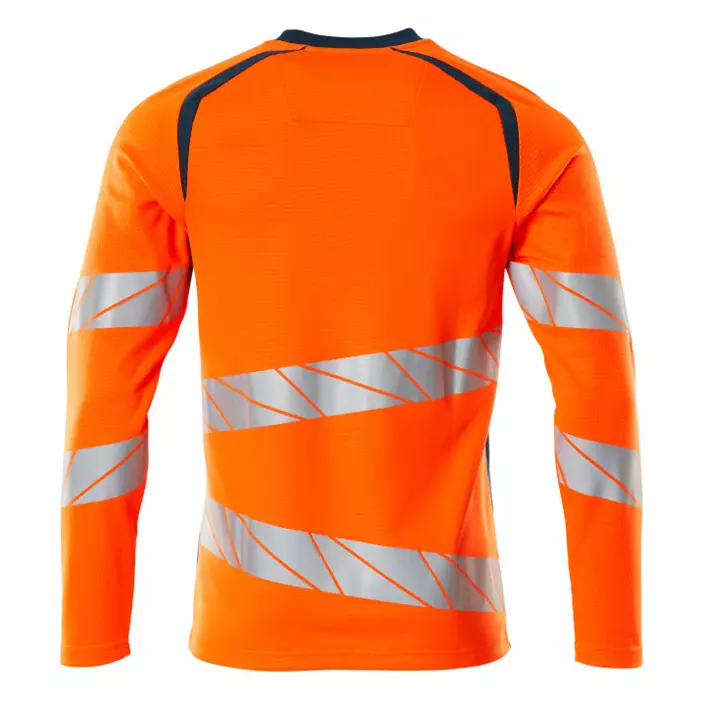Mascot Accelerate Safe langermet T-skjorte, Hi-Vis Orange/Mørk Petroleum, large image number 1