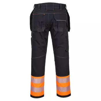 Portwest PW3 craftsmens trousers, Hi-Vis Orange/Black