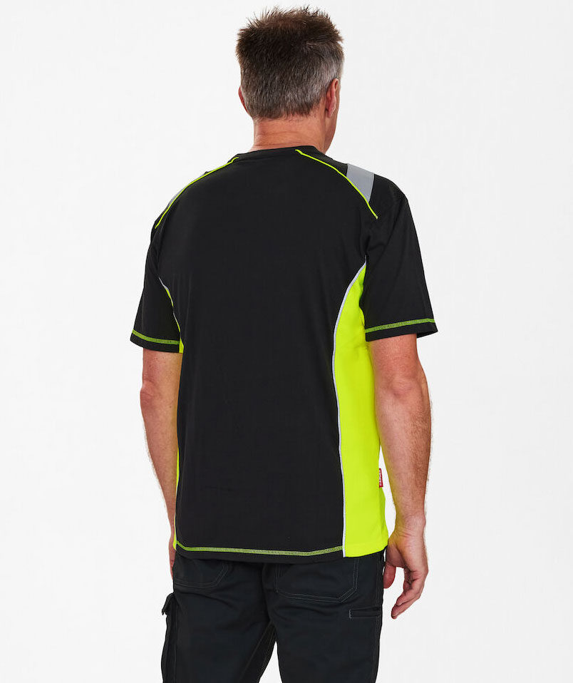 Engel Cargo T-shirt, Black/Yellow, large image number 3