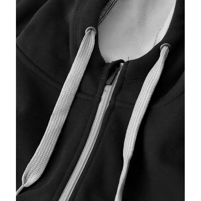 ID Bonded Kapuzensweatshirt mit Reißverschluss, Schwarz, large image number 3