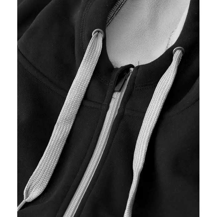ID Identity bonded hoodie med blixtlås, Svart, large image number 3