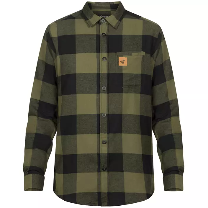 WestBorn flannel skovmandsskjorte, Grøn/Sort, large image number 0