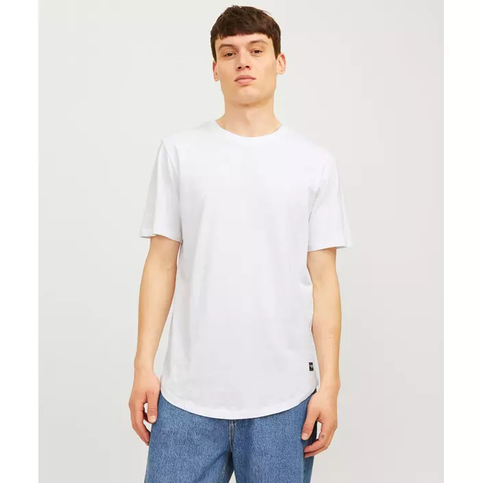 Jack & Jones JACJENS 5-pack T-shirt, White/Black/Navy/Forest, large image number 4