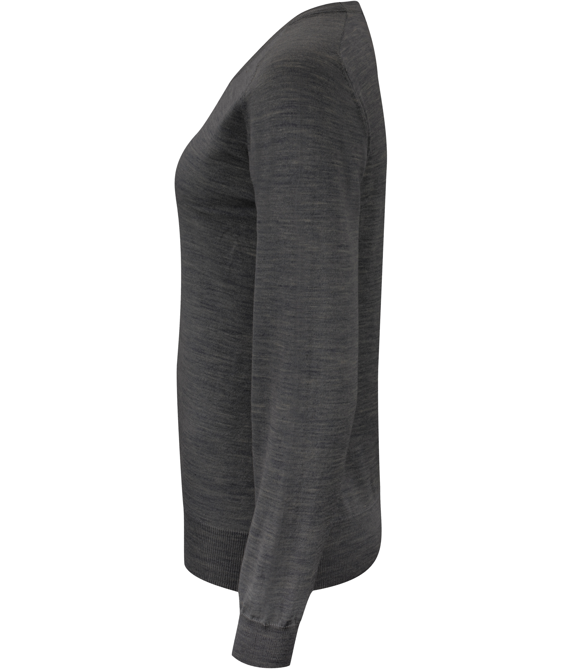 J. Harvest & Frost dame strikket genser med merinoull, Dark Grey Melange, large image number 2