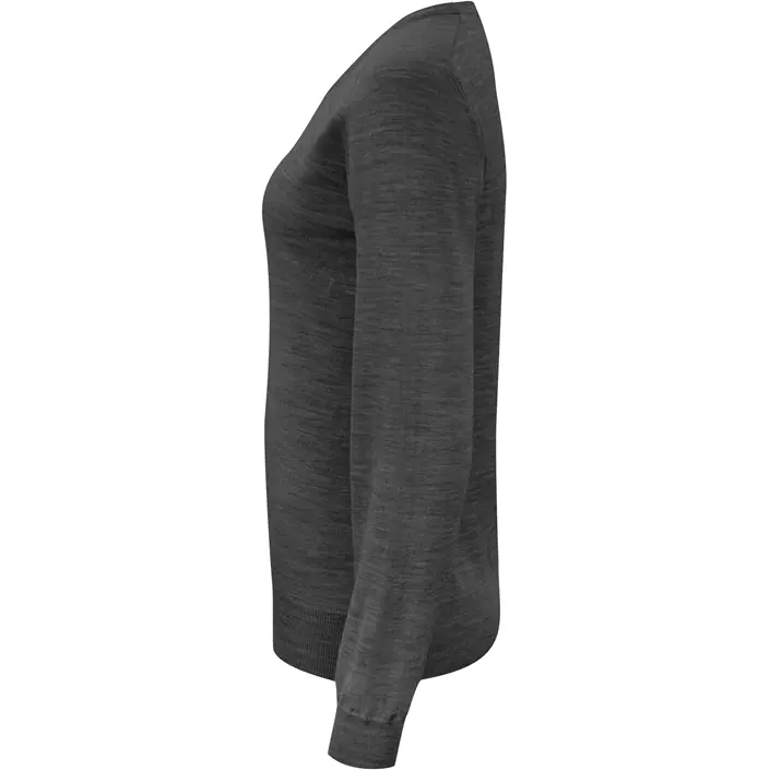 J. Harvest & Frost stickad tröja med merinoull dam, Dark Grey Melange, large image number 2