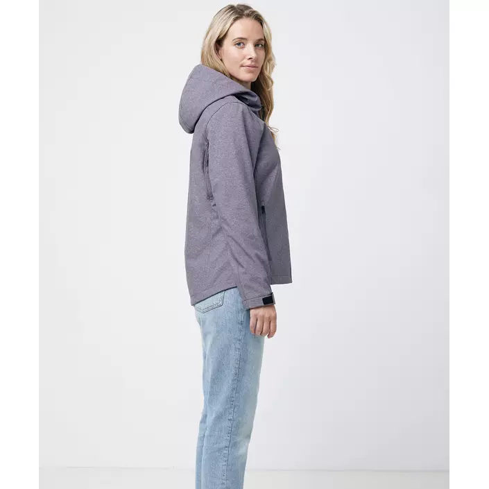 Iqoniq Makalu dame softshelljakke, Vulcano Heather Grey, large image number 4