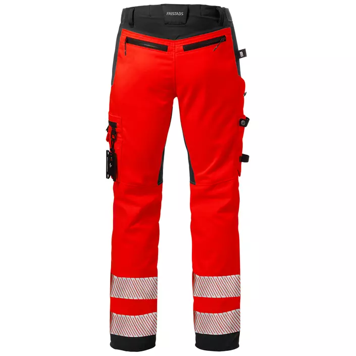 Fristads håndverkerbukse 2707 PLU, Hi-vis Rød/Svart, large image number 1