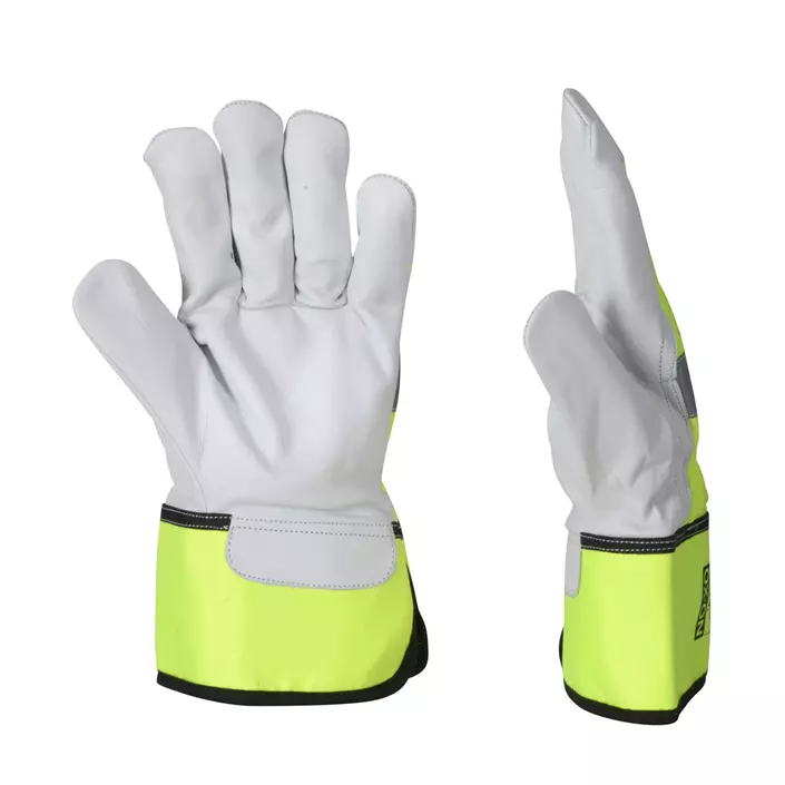 OX-ON Worker Supreme 2610 work gloves, White/Hi-vis yellow, large image number 2