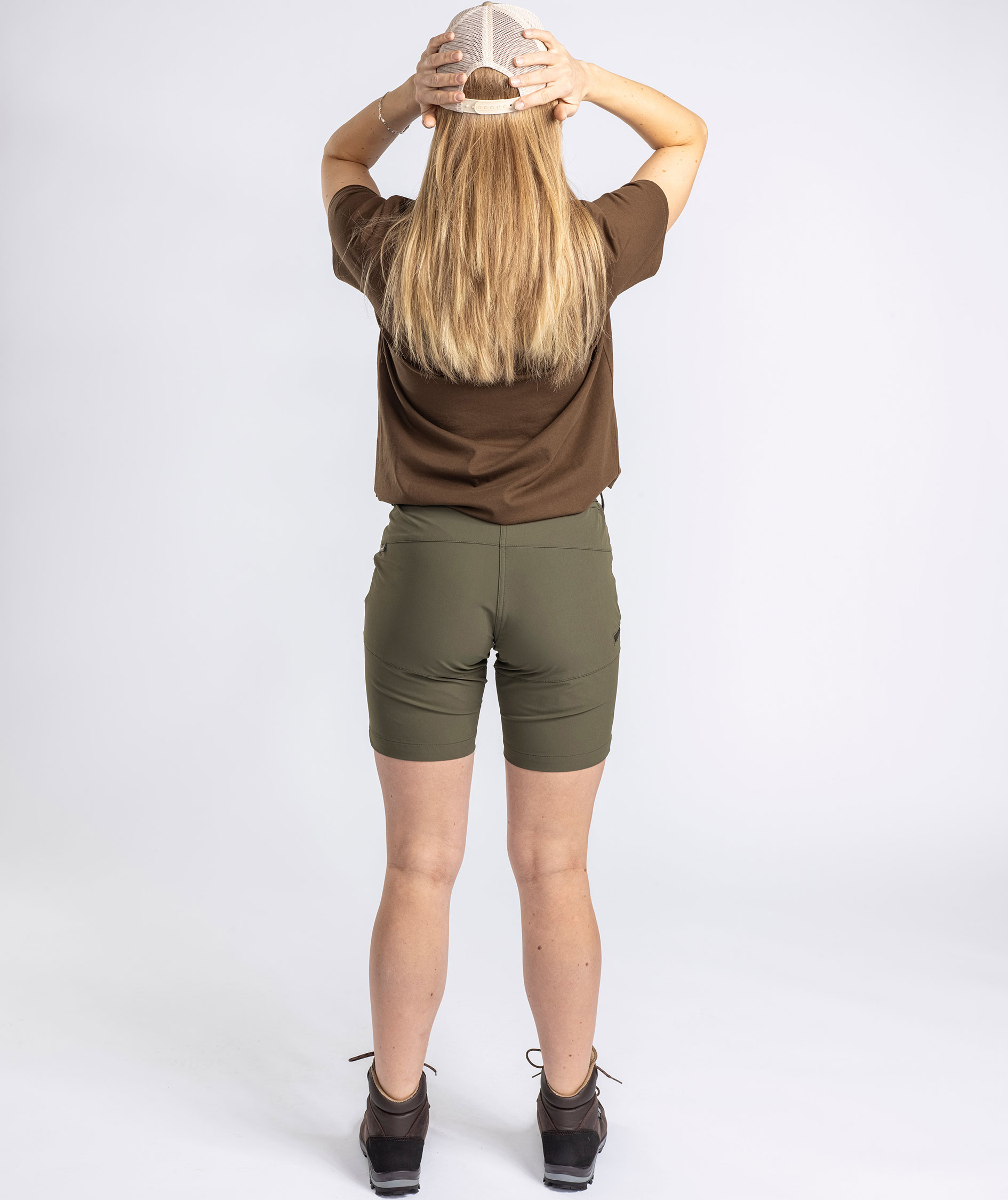 Pinewood 3-pak dame T-shirt, Green/Hunting Brown/Khaki, large image number 11