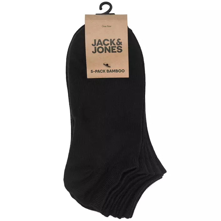 Jack & Jones JABASIC 5-pack bamboo ankle socks, Black, Black, large image number 2