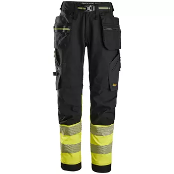 Snickers craftsman trousers 6934, Black/Hi-Vis Yellow
