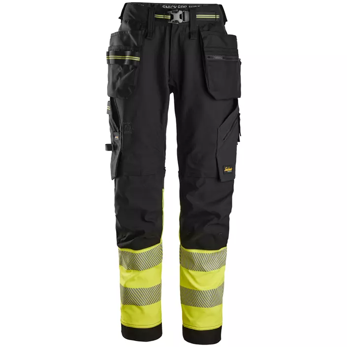 Snickers craftsman trousers 6934, Black/Hi-Vis Yellow, large image number 0